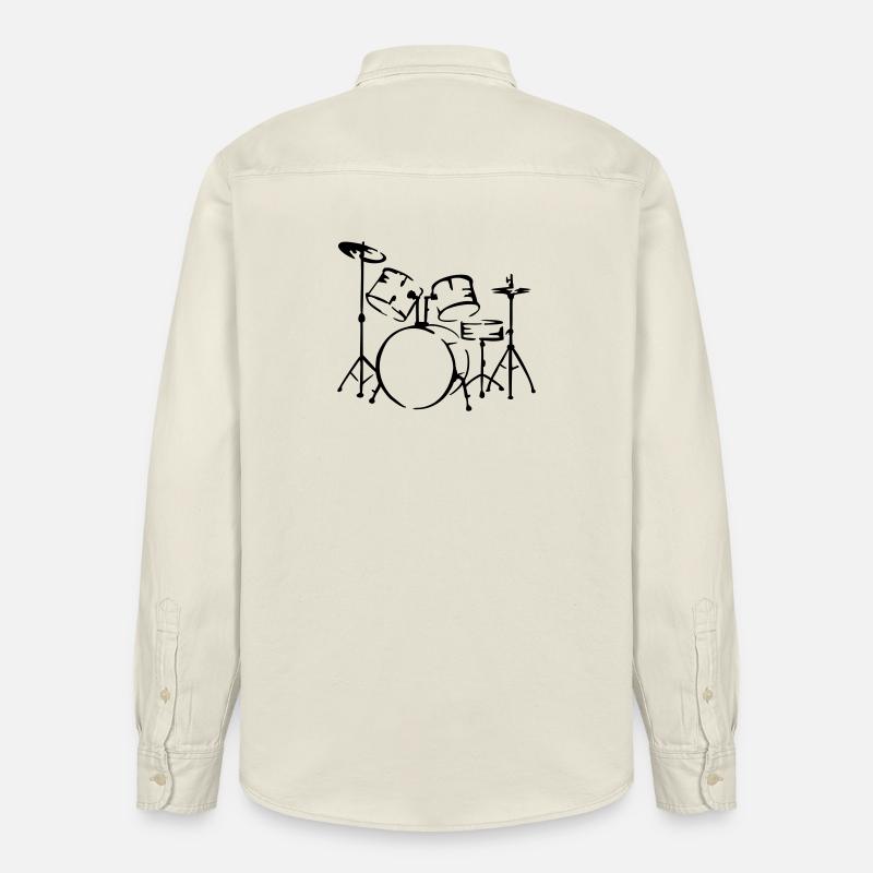 percussions - Chemise unisexe coupe décontractée bio Stanley/Stella - écru doux