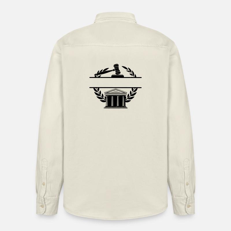 Anwaltsmonogramm Gerichtsgebäude - Relaxed Fit Unisex Organic Hemd von Stanley/Stella - Natur