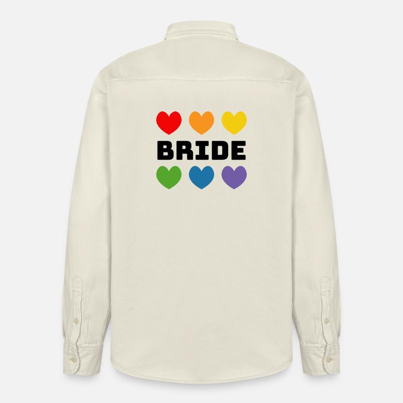 Regenbogenherzchen Bride schwarz - Relaxed Fit Unisex Organic Hemd von Stanley/Stella - Natur