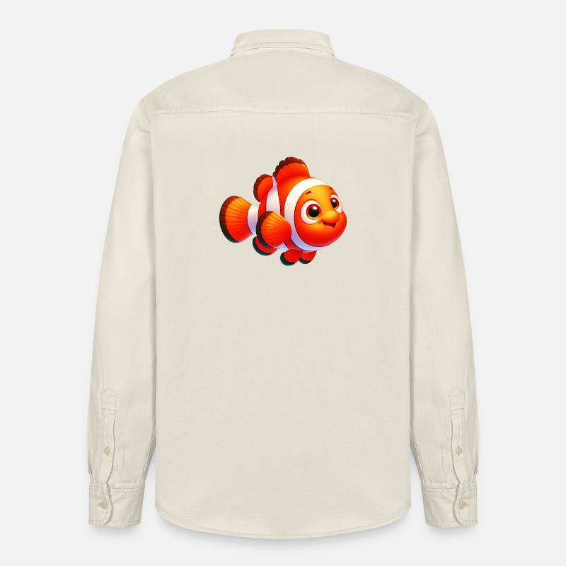 Clownfisch - Relaxed Fit Unisex Organic Hemd von Stanley/Stella - Natur