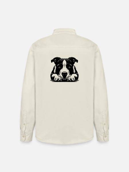 American Staffordshire Terrier - Relaxed Fit Unisex Organic Shirt by Stanley/Stella - soft Ecru