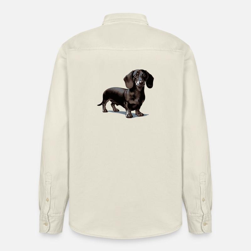 Dackel - Relaxed Fit Unisex Organic Hemd von Stanley/Stella - Natur