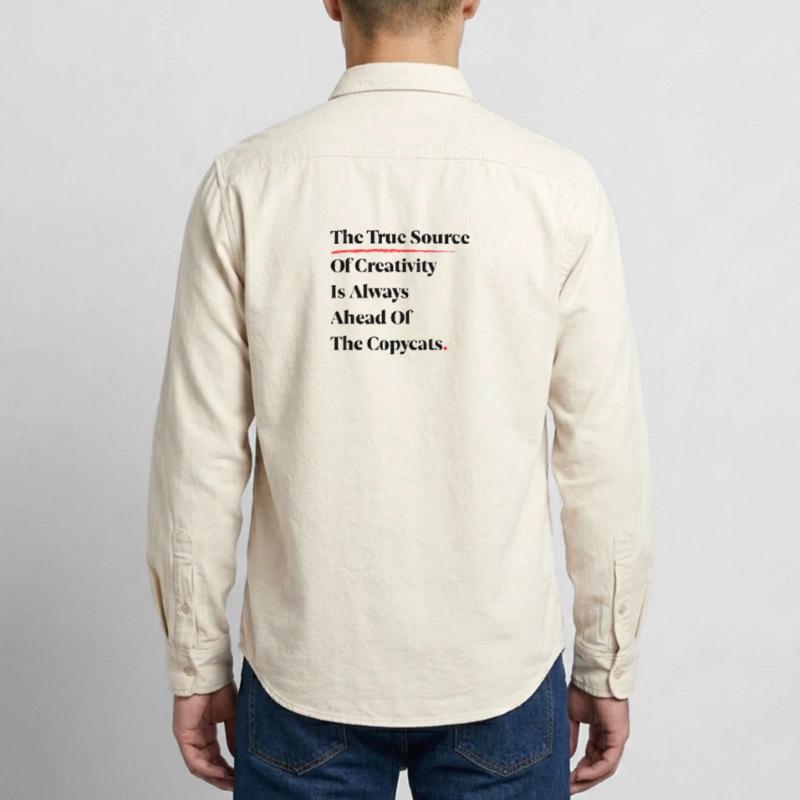 La véritable source de créativité est toujours devant [B] Chemise unisexe coupe décontractée bio Stanley/Stella