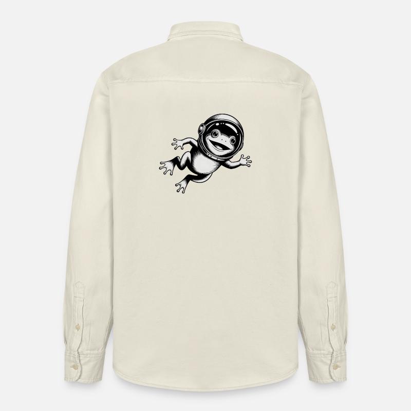 Grenouille dans l'espace - Logo Cool Astonomy - Chemise unisexe coupe décontractée bio Stanley/Stella - écru doux