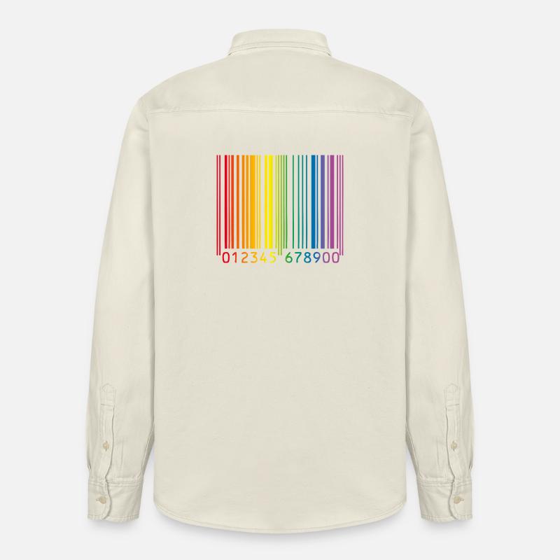 Schwuler Barcode - Relaxed Fit Unisex Organic Hemd von Stanley/Stella - Natur