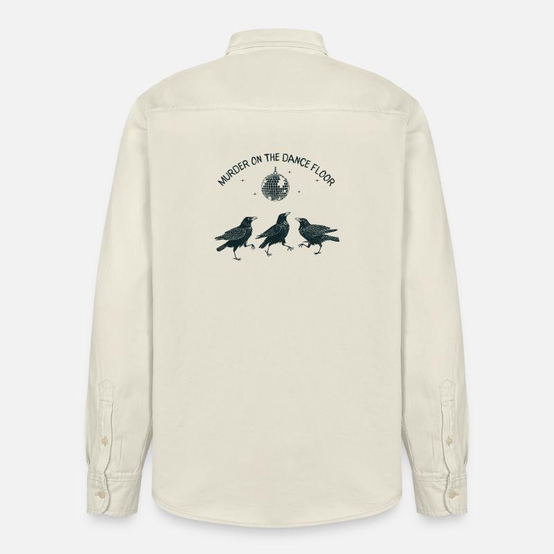 Murder on the Dance Floor Crows - Relaxed Fit Unisex Organic Shirt by Stanley/Stella - soft Ecru