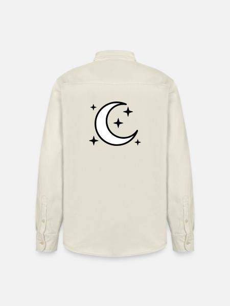 Crescent Moon & Stars | Magic Night - Relaxed Fit Unisex Organic Shirt by Stanley/Stella - soft Ecru