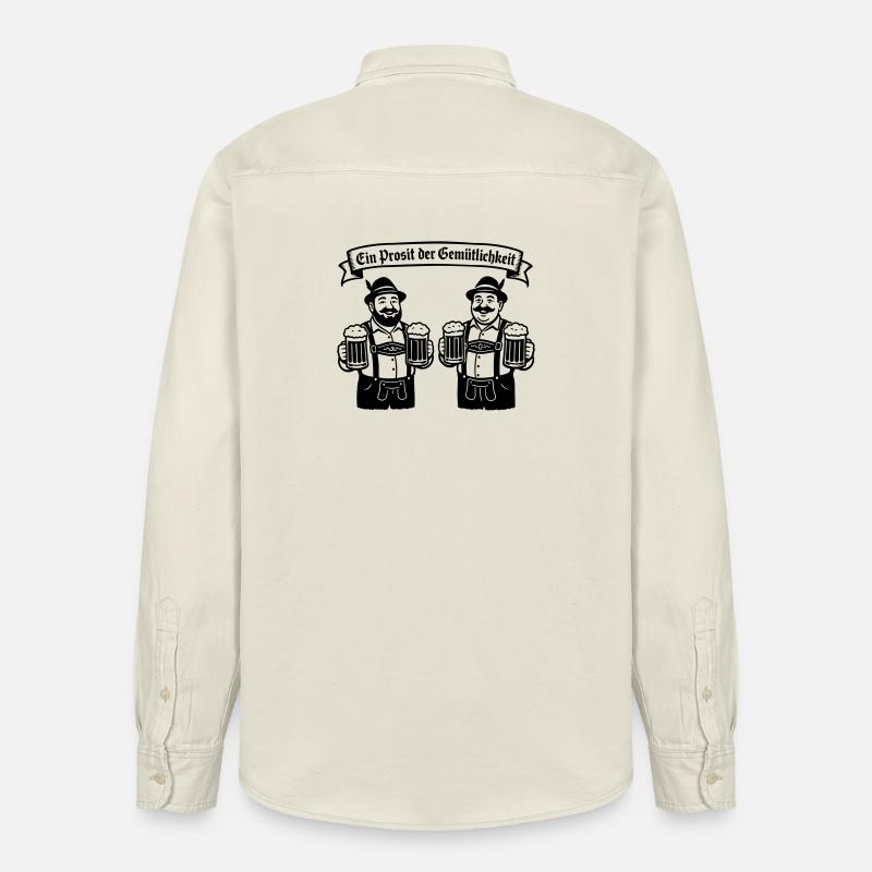 Bier männer - Ein Prosit der Gemütlichkeit - Relaxed Fit Unisex Organic Hemd von Stanley/Stella - Natur