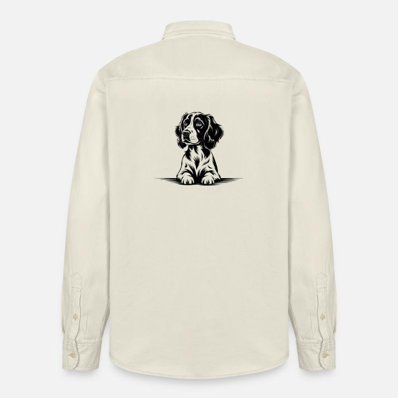 Cocker Spaniel - Chemise unisexe coupe décontractée bio Stanley/Stella - écru doux