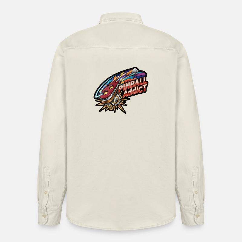 Flipper-Süchtiger Neon-Explosion - Relaxed Fit Unisex Organic Hemd von Stanley/Stella - Natur
