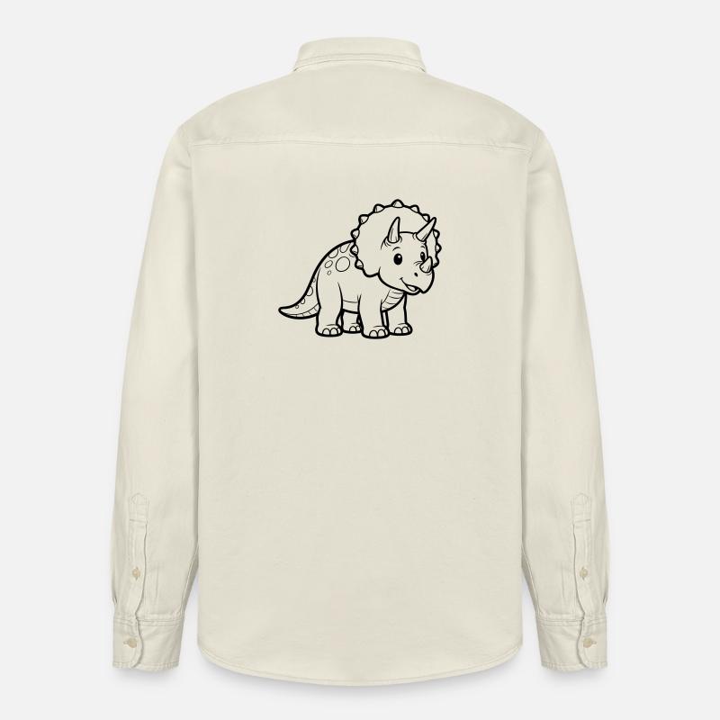 Bébé Tricératops - Chemise unisexe coupe décontractée bio Stanley/Stella - écru doux