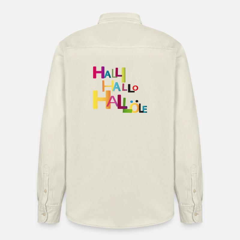Hello Hello Hello - Relaxed Fit Unisex Organic Shirt by Stanley/Stella - soft Ecru