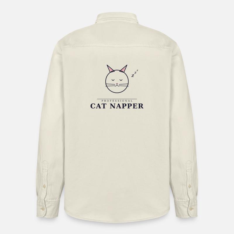Somnieuse professionnelle de chats - Chemise unisexe coupe décontractée bio Stanley/Stella - écru doux
