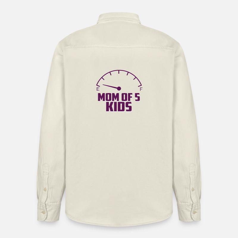 Mutter von 5 Kindern - Relaxed Fit Unisex Organic Hemd von Stanley/Stella - Natur