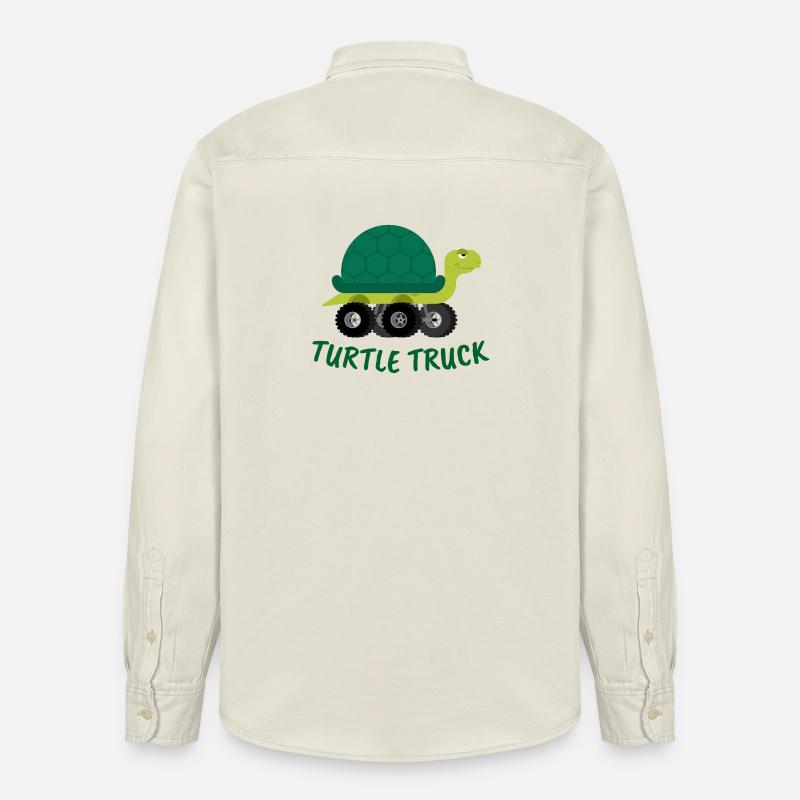 tortue, turtle, turtle truck - Chemise unisexe coupe décontractée bio Stanley/Stella - écru doux