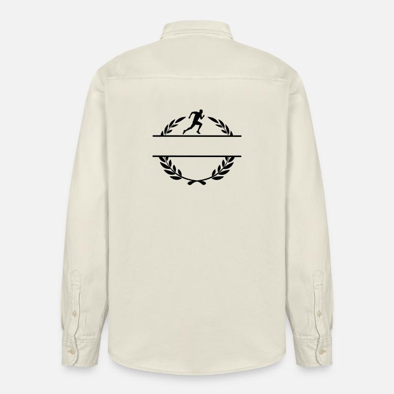 Coureur en couronne de laurier - Chemise unisexe coupe décontractée bio Stanley/Stella - écru doux