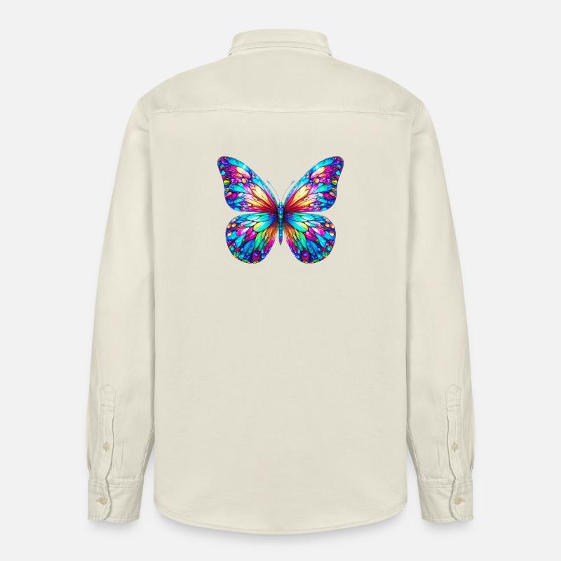 Schmetterling - Relaxed Fit Unisex Organic Hemd von Stanley/Stella - Natur