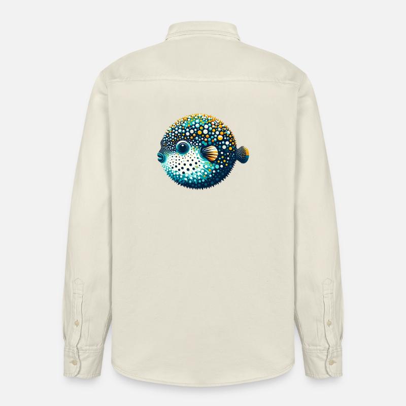 Kugelfisch - Relaxed Fit Unisex Organic Hemd von Stanley/Stella - Natur