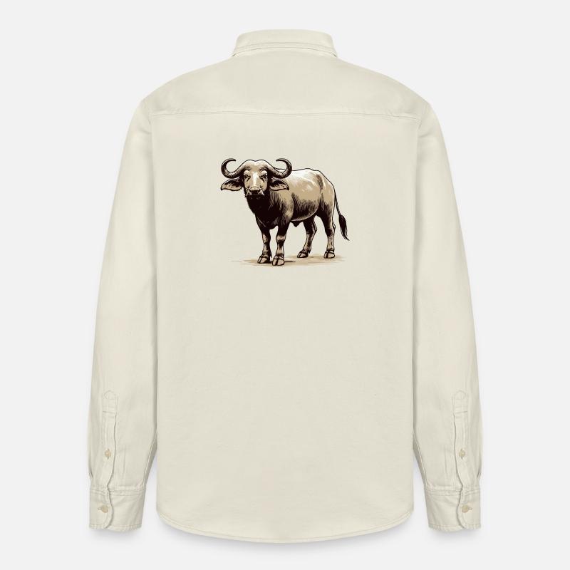 Büffel - Relaxed Fit Unisex Organic Hemd von Stanley/Stella - Natur