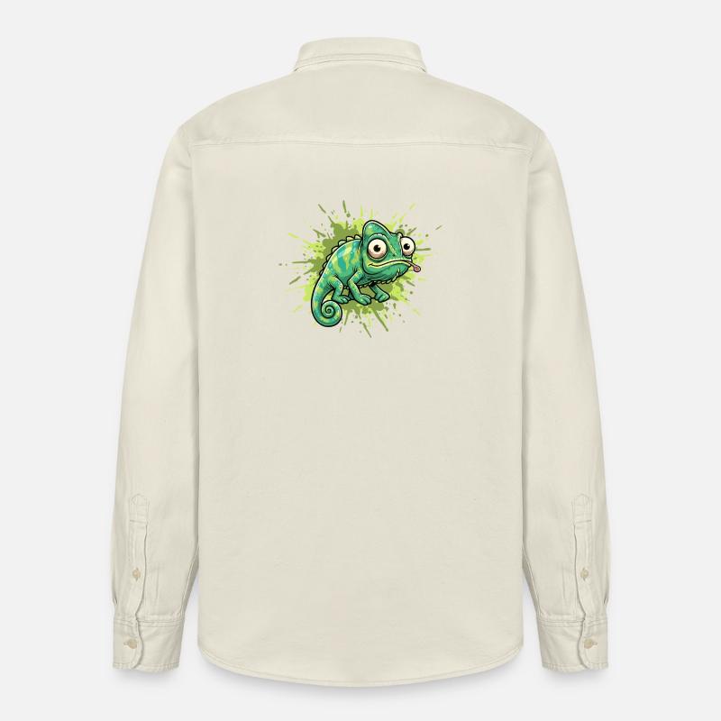 Éclaboussure de graffiti caméléon - Chemise unisexe coupe décontractée bio Stanley/Stella - écru doux