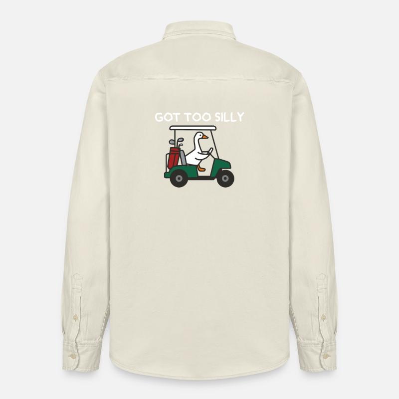Zu dumm geworden, Golfgans - Relaxed Fit Unisex Organic Hemd von Stanley/Stella - Natur