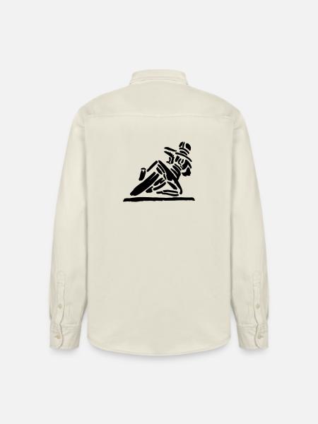 Hanging_of - Relaxed Fit Unisex Organic Hemd von Stanley/Stella - Natur