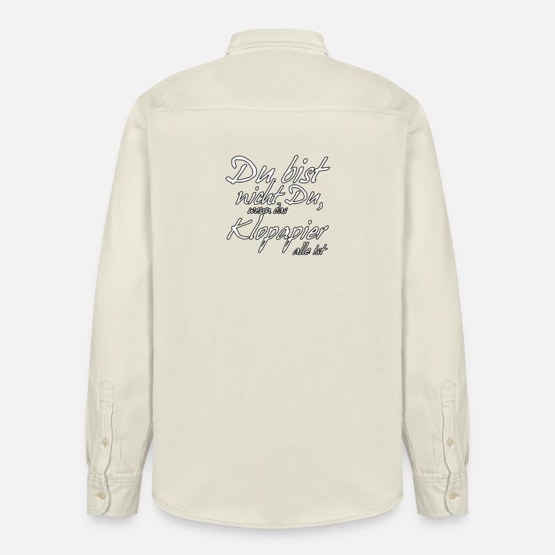 Klopapier lustig Spruch Virus Statement - Relaxed Fit Unisex Organic Hemd von Stanley/Stella - Natur