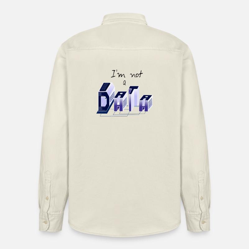 Ich bin kein DATA - Relaxed Fit Unisex Organic Hemd von Stanley/Stella - Natur