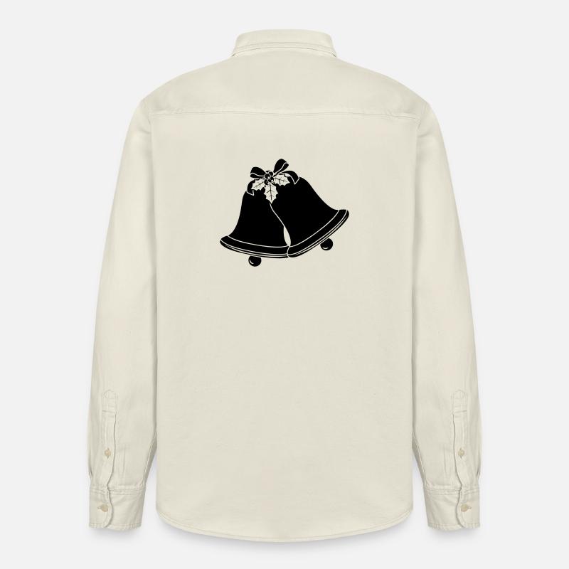 Kirchenglocken Schattenbild - Relaxed Fit Unisex Organic Hemd von Stanley/Stella - Natur