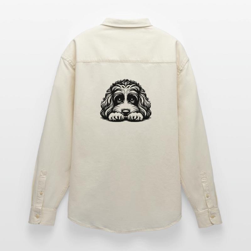 Cavapoo Head with Paws Relaxed Fit Unisex Organic Shirt by Stanley/Stella