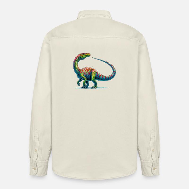 Dinosaurier - Relaxed Fit Unisex Organic Hemd von Stanley/Stella - Natur