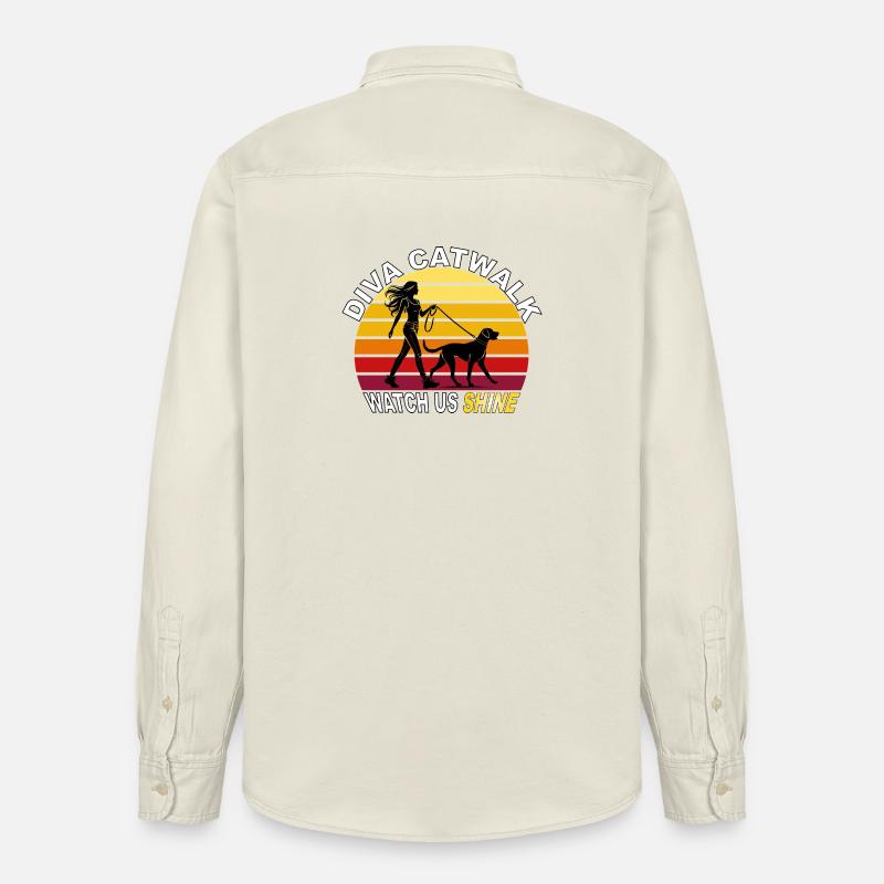 Diva Catwalk - Regardez-nous briller rétro - Chemise unisexe coupe décontractée bio Stanley/Stella - écru doux