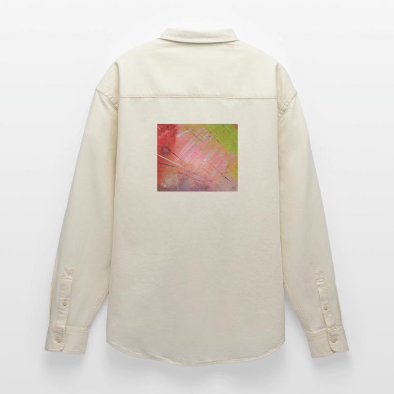 Neon Diagonal Stripe Abstract Relaxed Fit Unisex Organic Shirt by Stanley/Stella