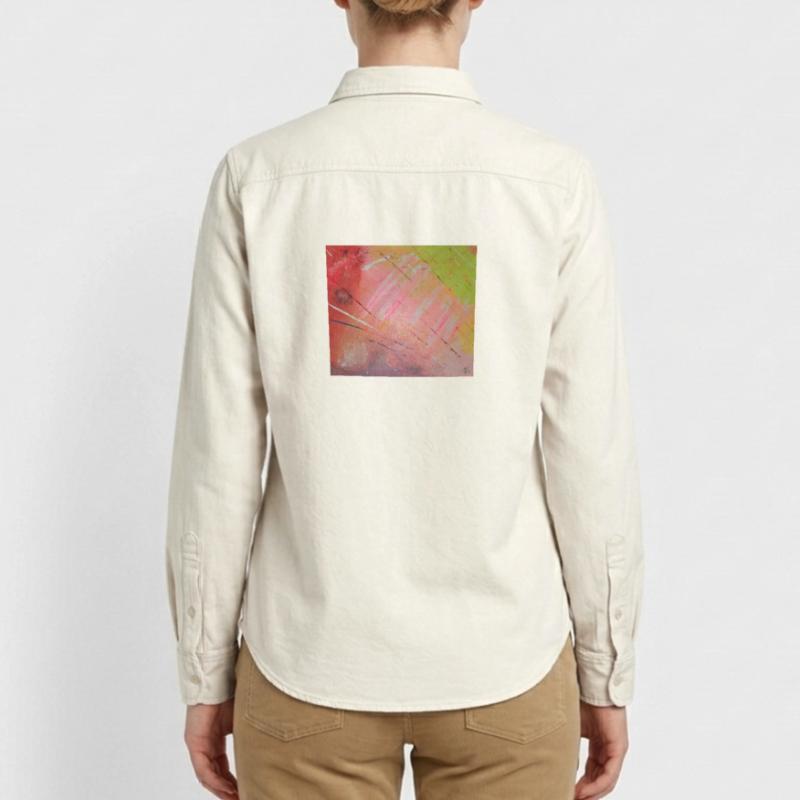 Neon Diagonal Stripe Abstract Relaxed Fit Unisex Organic Shirt by Stanley/Stella