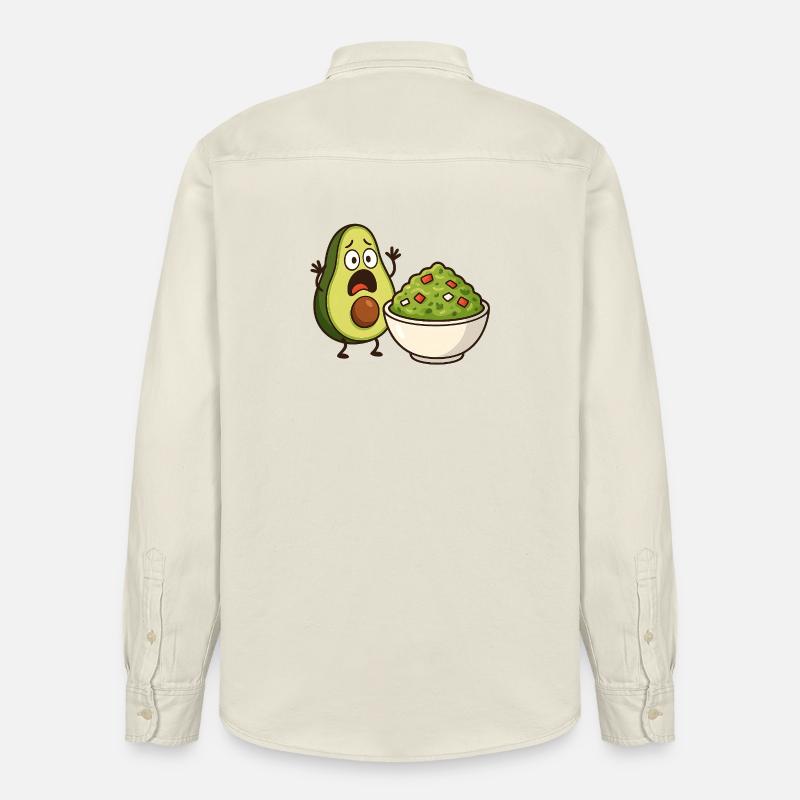 Choc Avocat Guacamole - Chemise unisexe coupe décontractée bio Stanley/Stella - écru doux