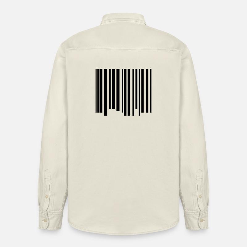Barcode - Relaxed Fit Unisex Organic Hemd von Stanley/Stella - Natur