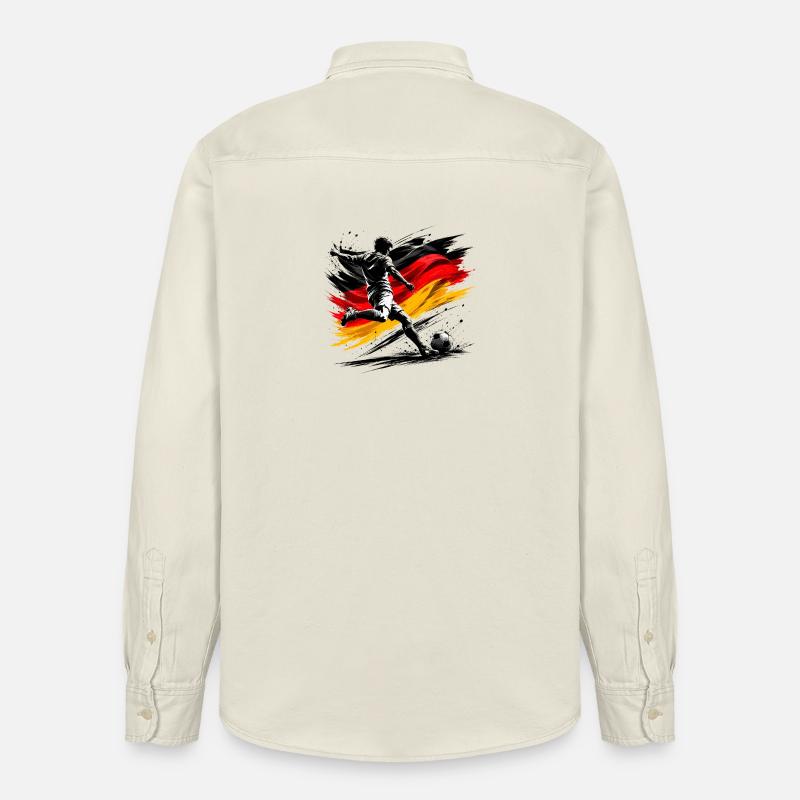 Kicker avec drapeau allemand - Chemise unisexe coupe décontractée bio Stanley/Stella - écru doux