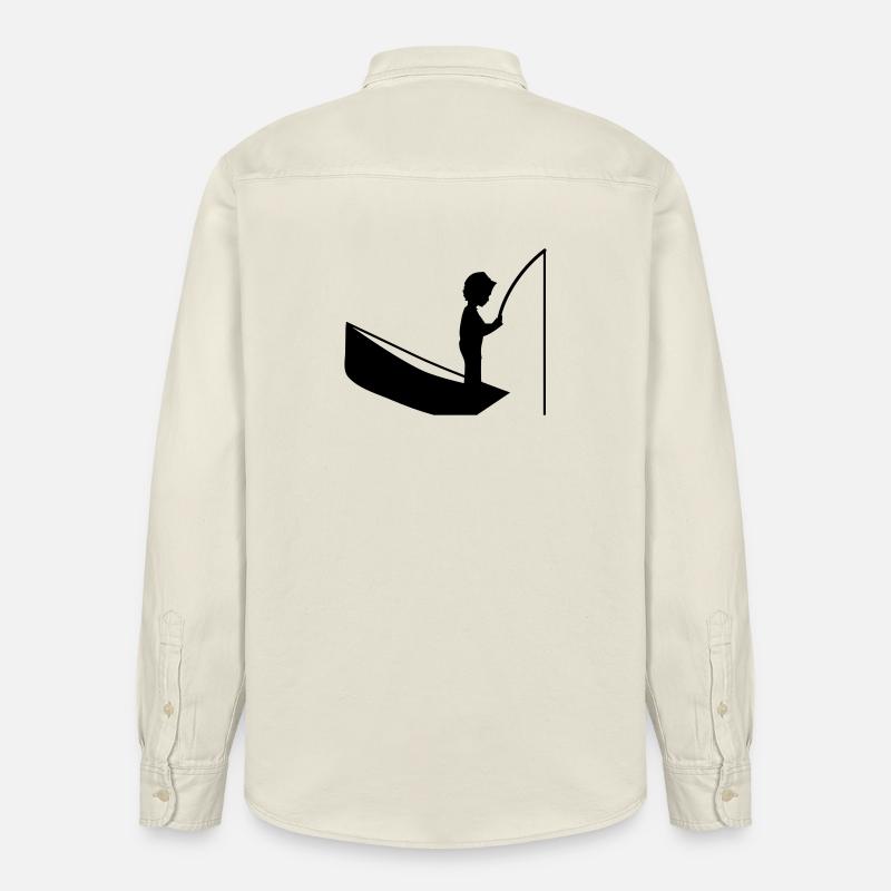 Eine Junge mit einer Angel - Relaxed Fit Unisex Organic Hemd von Stanley/Stella - Natur