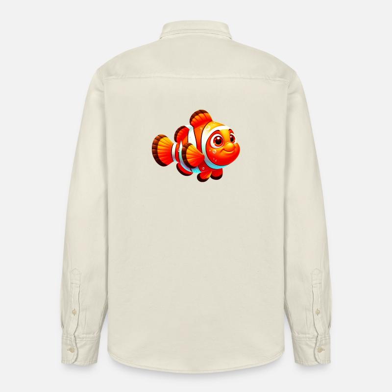 Clownfisch - Relaxed Fit Unisex Organic Hemd von Stanley/Stella - Natur