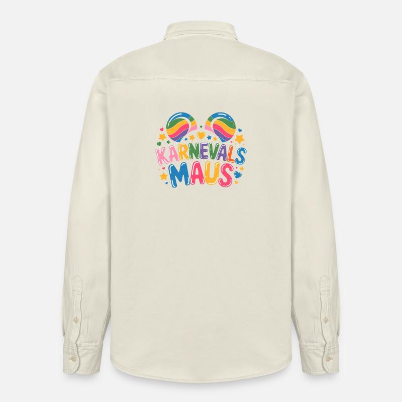 Karnevalsmaus Karneval Köln Kölner Karnevals Maus - Relaxed Fit Unisex Organic Hemd von Stanley/Stella - Natur