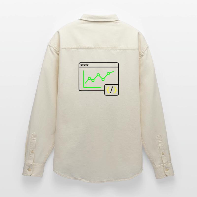 Web Analysis Chart Coding Browser Vector Relaxed Fit Unisex Organic Shirt by Stanley/Stella