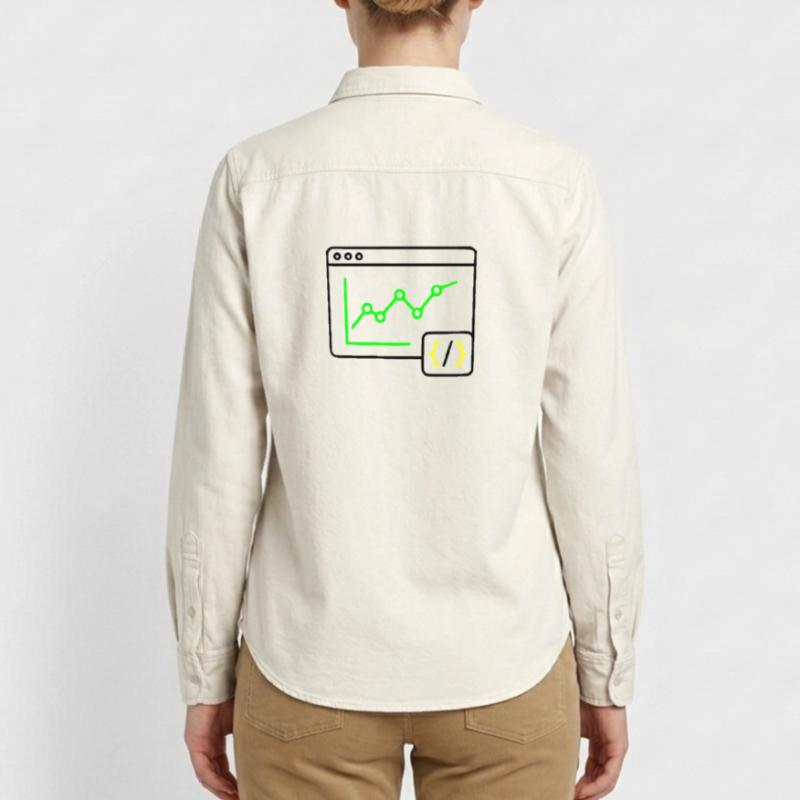 Web Analysis Chart Coding Browser Vector Relaxed Fit Unisex Organic Shirt by Stanley/Stella