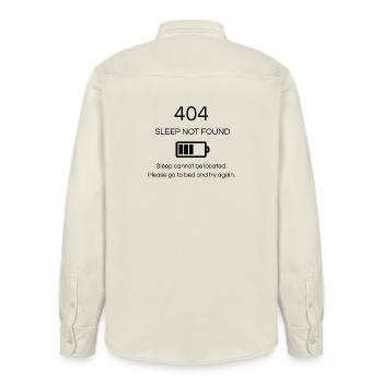 404 Sommeil introuvable - Chemise unisexe coupe décontractée bio Stanley/Stella - écru doux - Dos - AI Model Male 178 light (178cm)