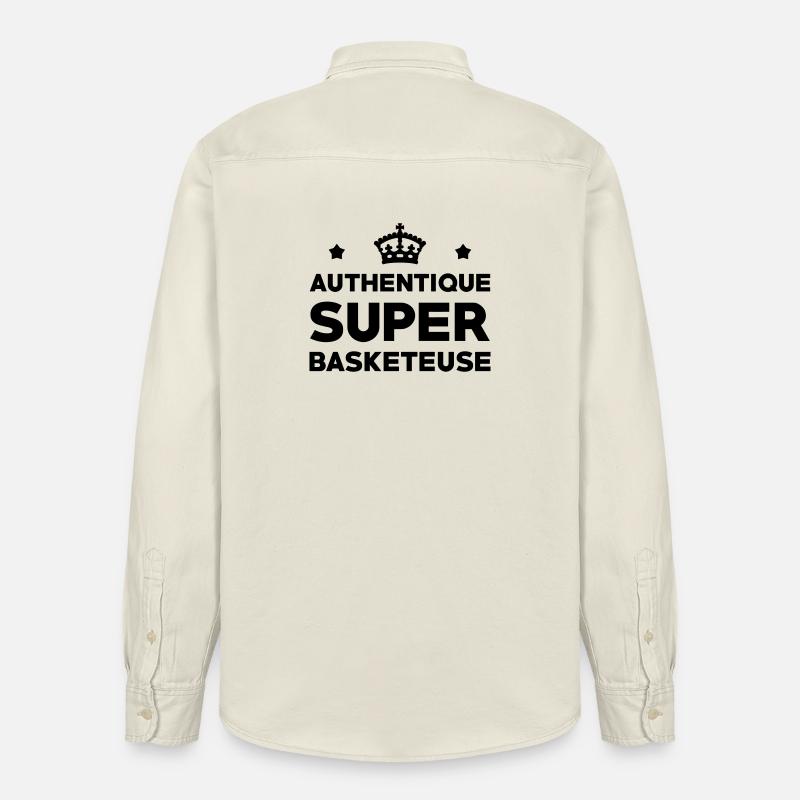 Authentique Super Basketeuse - Chemise unisexe coupe décontractée bio Stanley/Stella - écru doux