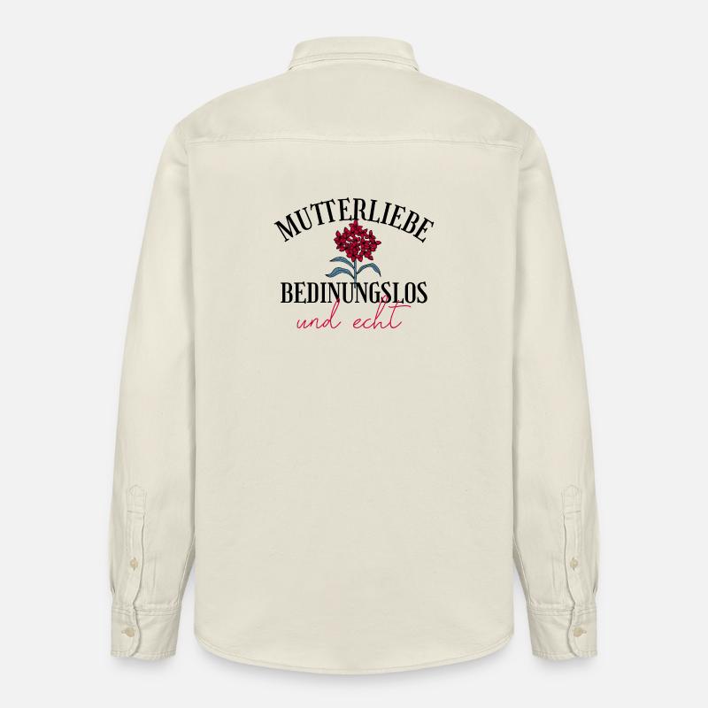 Mutterliebe bedingungslos Geschenk Muttertag - Relaxed Fit Unisex Organic Hemd von Stanley/Stella - Natur