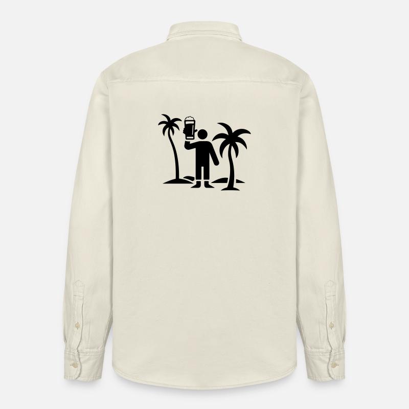 Birra dell'Isola per Festa e Vacanze - Camicia unisex vestibilità rilassata bio di Stanley/Stella - ecru morbido