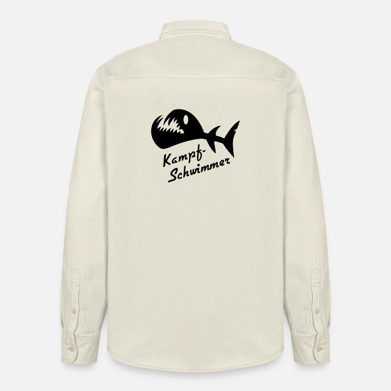 Bataille Poisson Fantasma 2 - Chemise unisexe coupe décontractée bio Stanley/Stella - écru doux