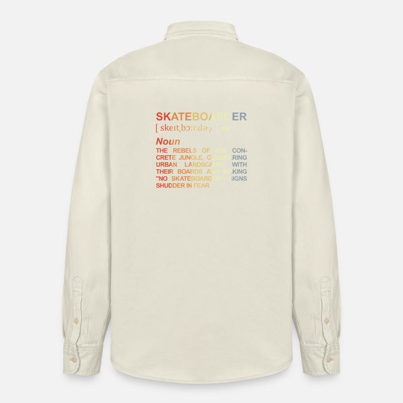 Signification de skateboarder - Chemise unisexe coupe décontractée bio Stanley/Stella - écru doux