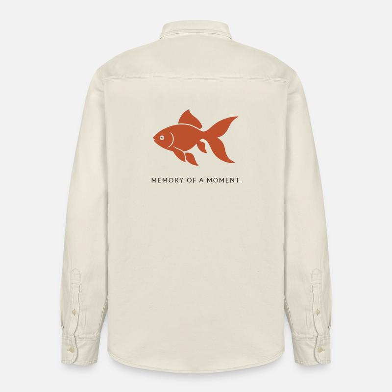 ERINNERUNG AN EINEN MOMENT - Relaxed Fit Unisex Organic Hemd von Stanley/Stella - Natur