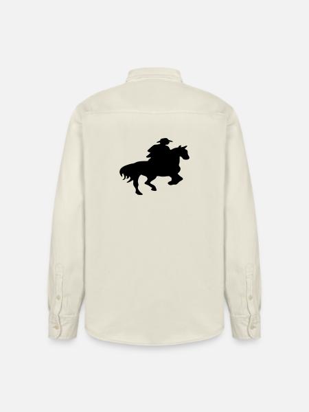 Cowboy Wilder Westen - Relaxed Fit Unisex Organic Hemd von Stanley/Stella - Natur